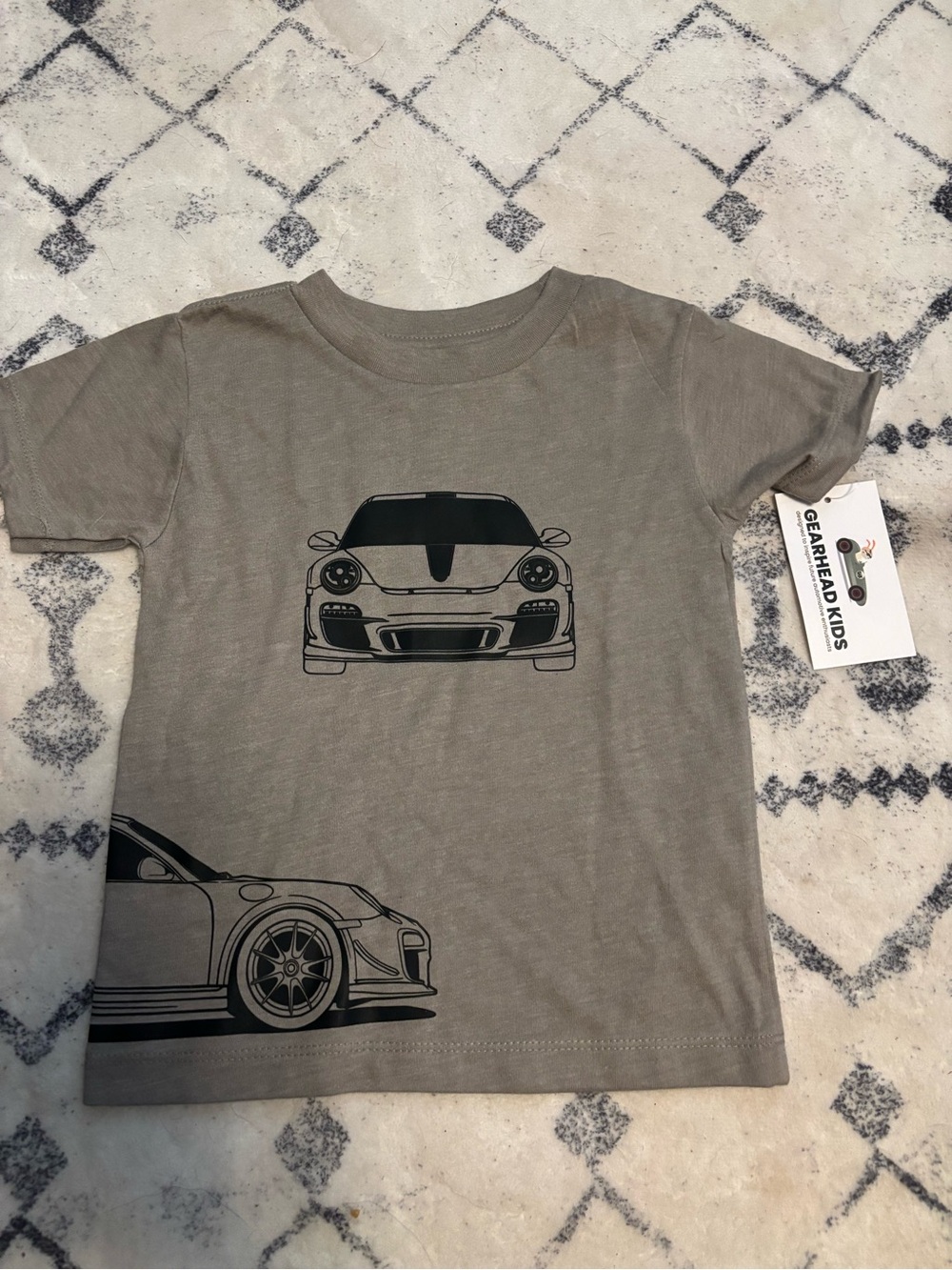 Gray Car Graphic Short Sleeve Tee